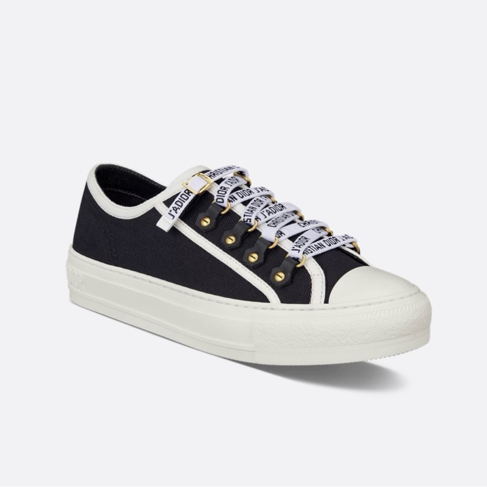 Walk'n' Dior Sneaker Black Cotton Canvas
